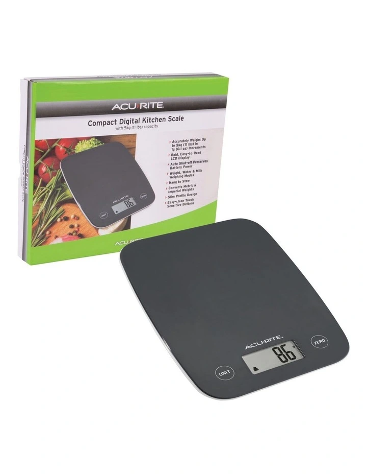 Compact Digital Scale 1g/5kg in Black