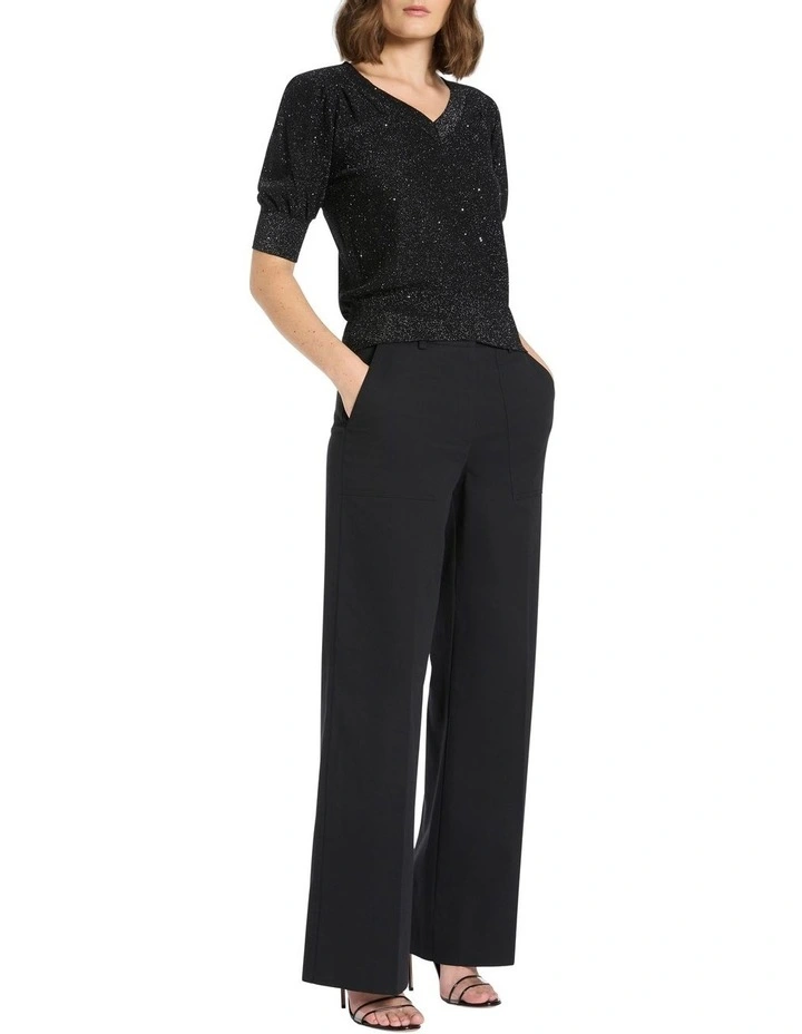 Reese Wide Leg Pant in Black