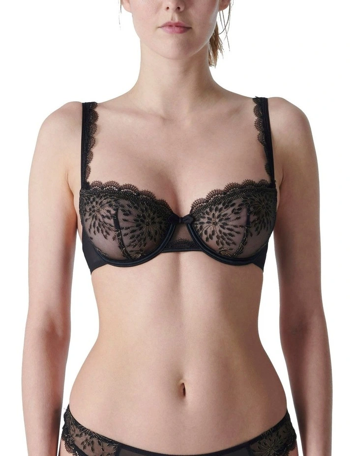Singuliere Half Cup Bra in Black