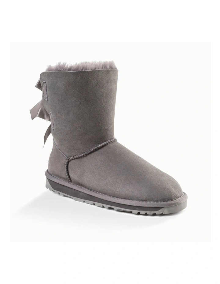 Classic Water Resistant Bailey Bow Boots in Grey