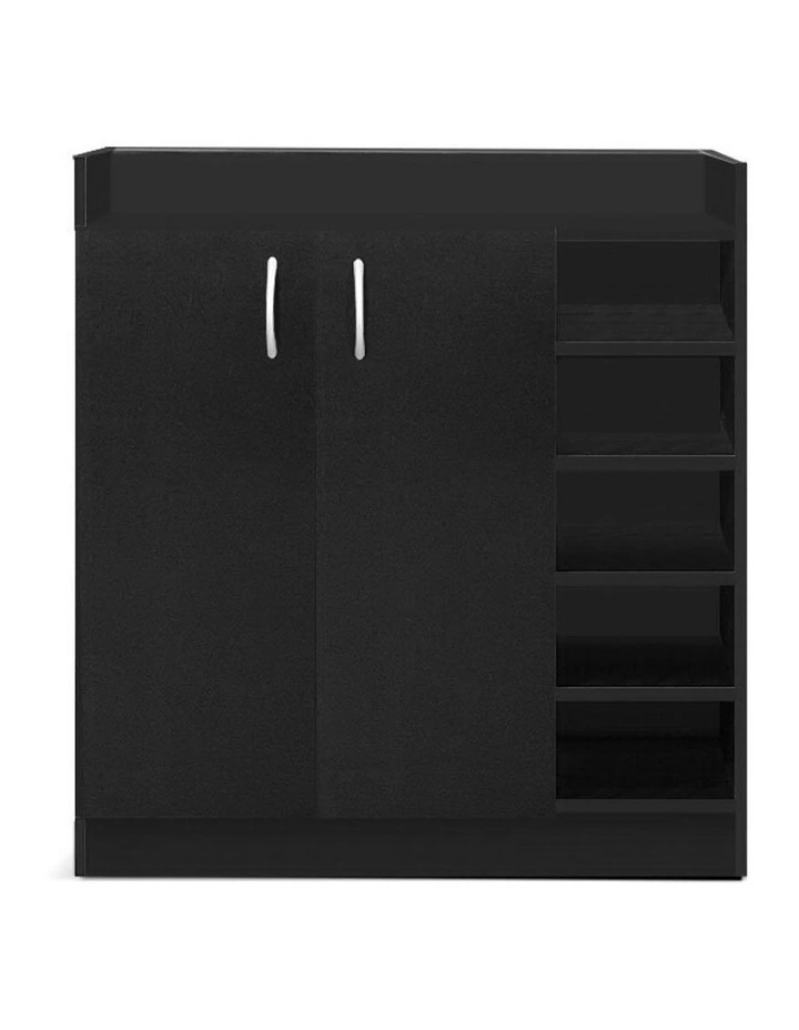 Wooden Shelf Shoes Storage Rack 21 Pairs Organiserin Black