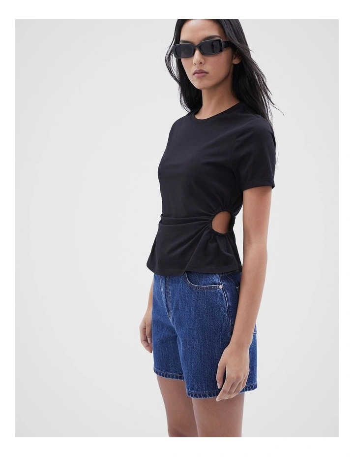 Cutout Tee in Black