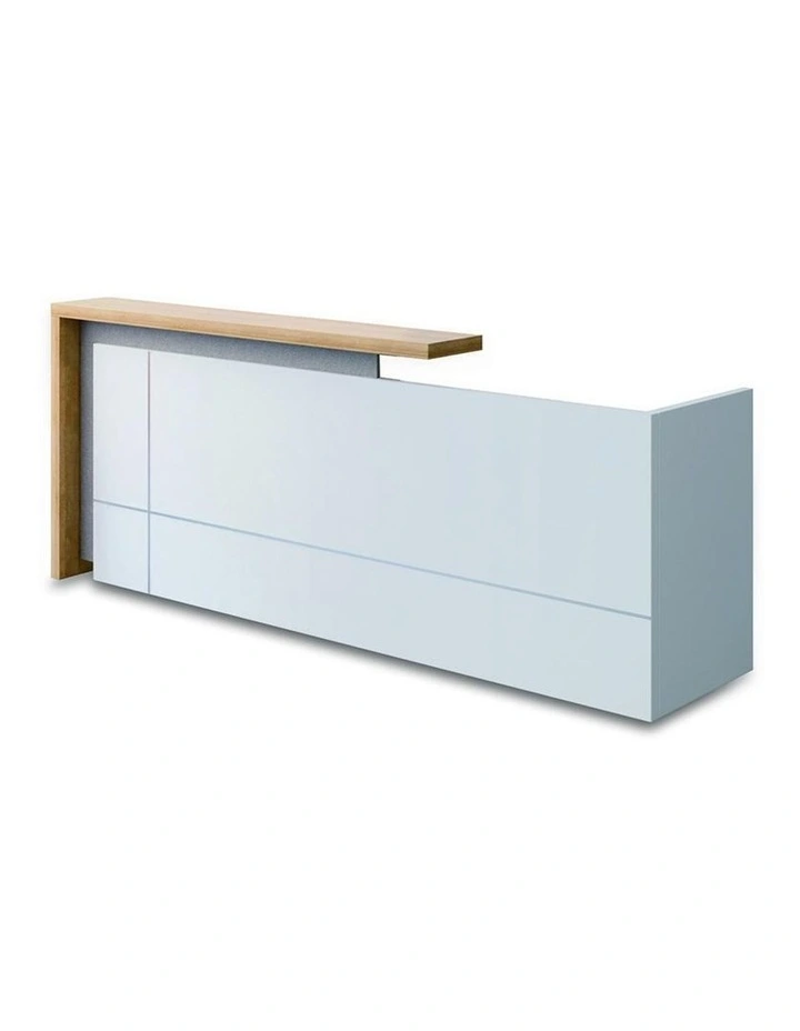 ZIVA Reception Desk 2.4M with Right Panel White