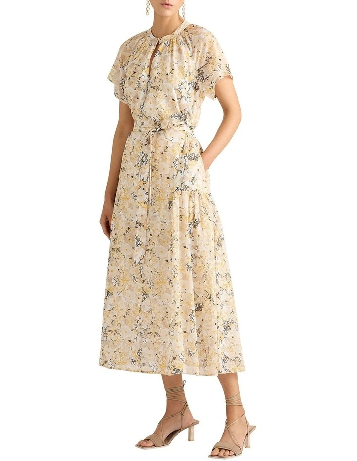 Siara Cotton Dress in Ivory