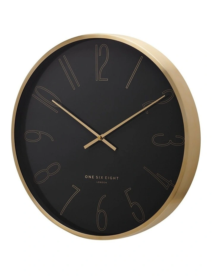 Astrid 40cm Silent Wall Clock Charcoal Grey