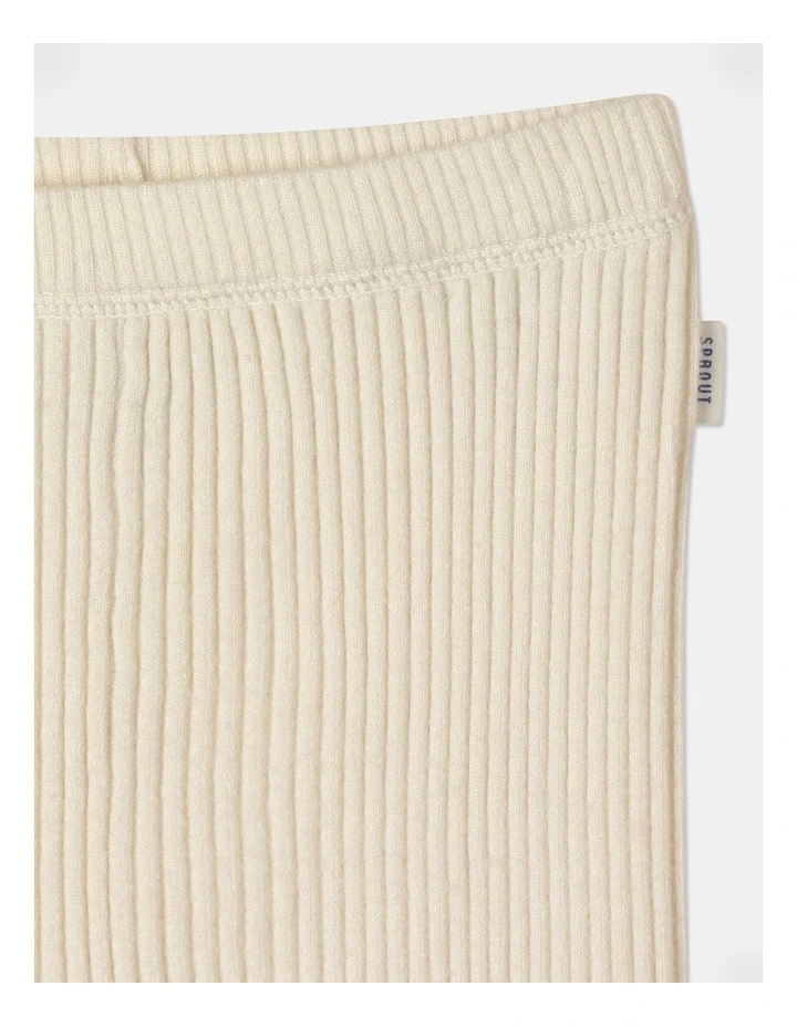 Essential Knit Rib Legging in Cream
