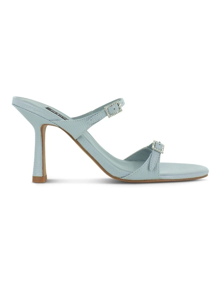 Kira Heeled Mules in Blue