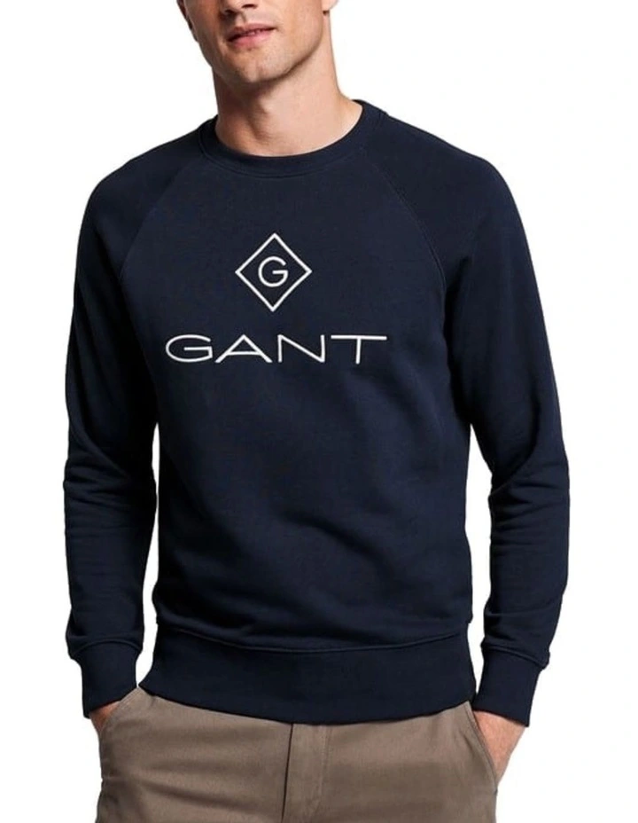 Lock-Up Crew Neck Sweatshirt in Blue