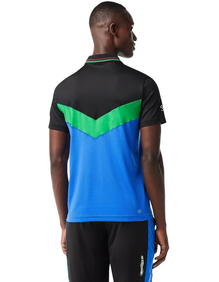 DM Tech Ultra Dry Polo Shirt in Black/Zin