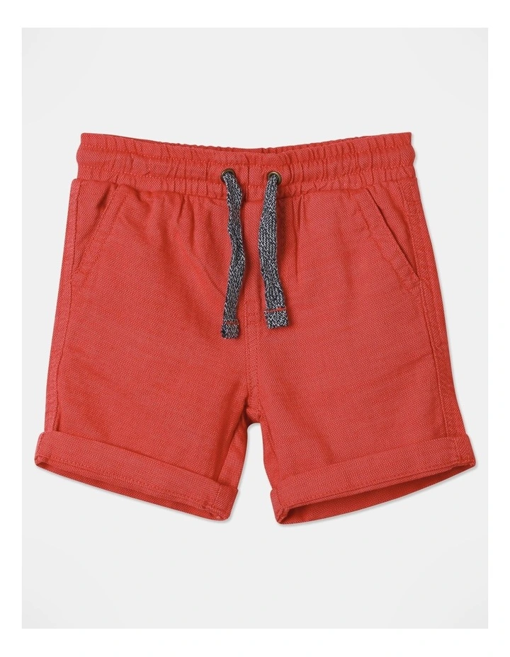 Mack Textured Woven Short In Red