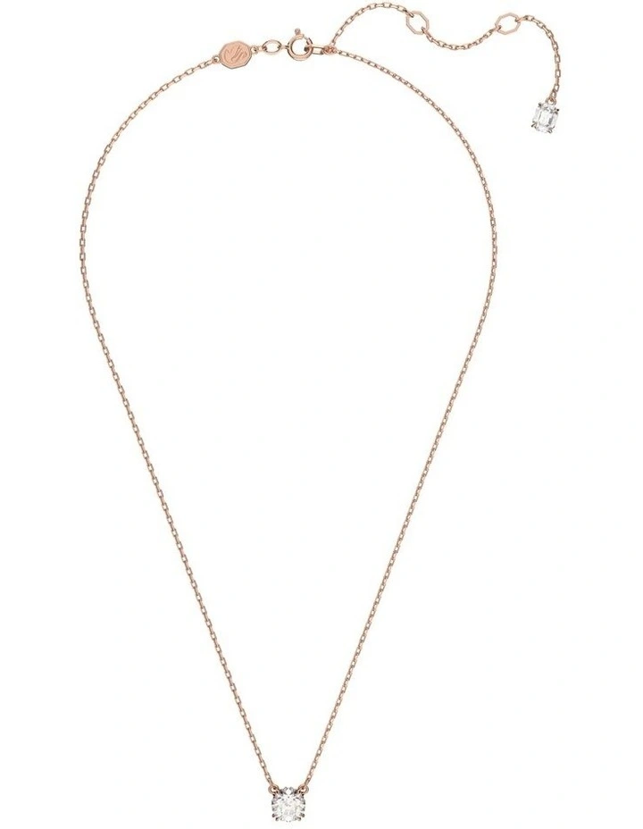 Constella Pendant Round Cut Rose Gold-Tone Plated in White