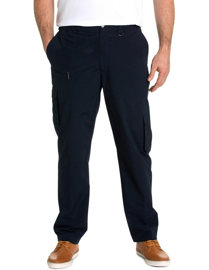 Woodbury Elasticated Waistband Cargo Pant in Ink