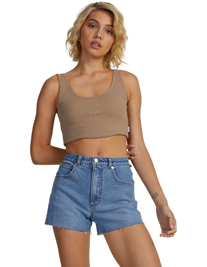 Warp Scooped Tank Top in Timber