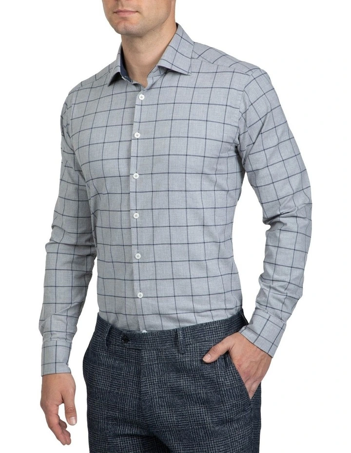 Large Check Grey Bryson Shirt
