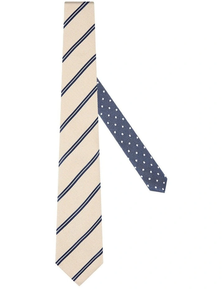 Pascali Tie in Taupe Navy