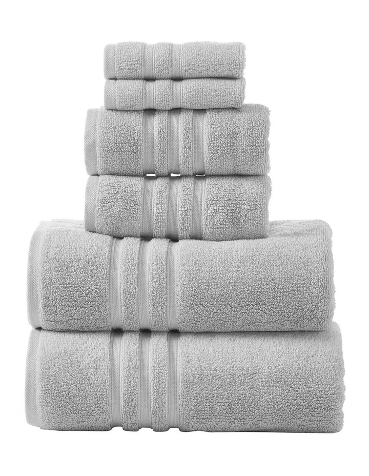Super Duet Towel Pack 6 Piece in Silver