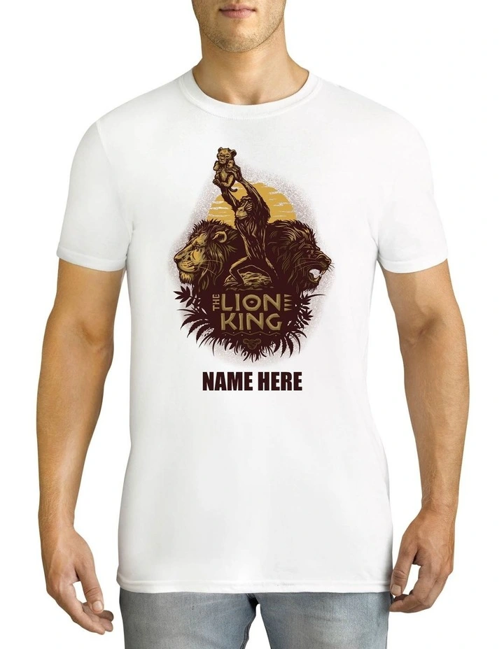 Men's Disney The Lion King Personalised Cotton T Shirt