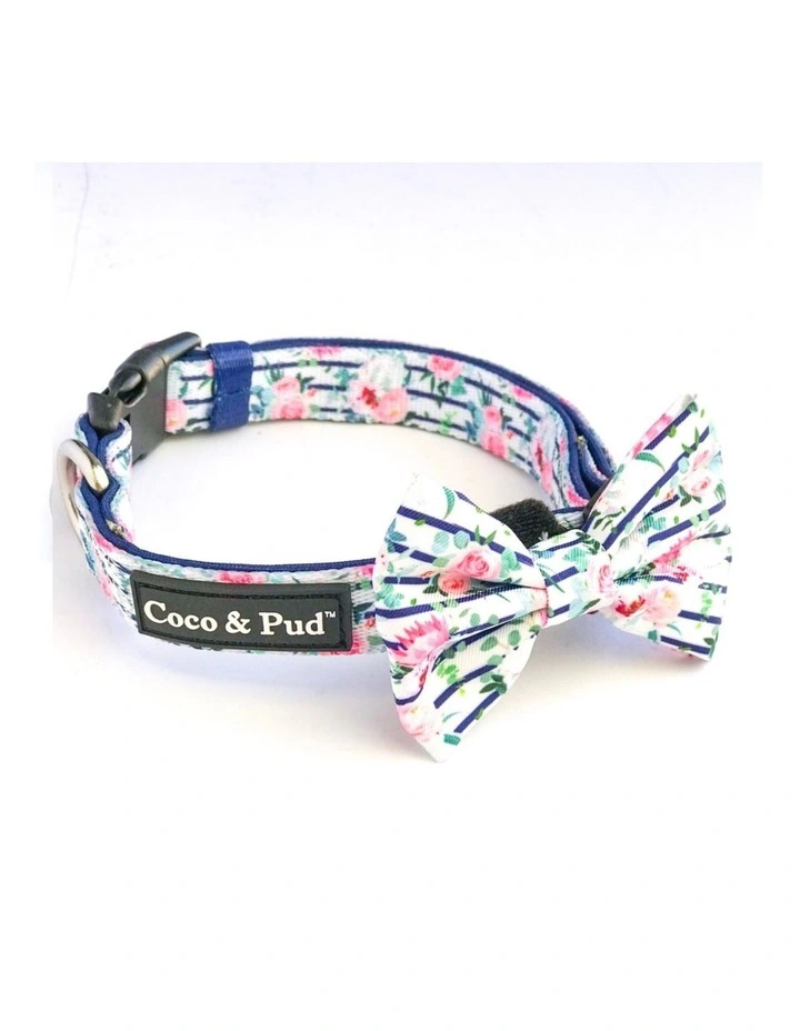 Floral Blooms Dog Collar & Bow Tie
