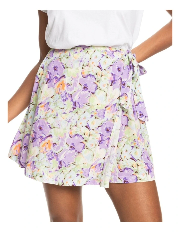 Sea Flow Mini Skirt in Purple Rose