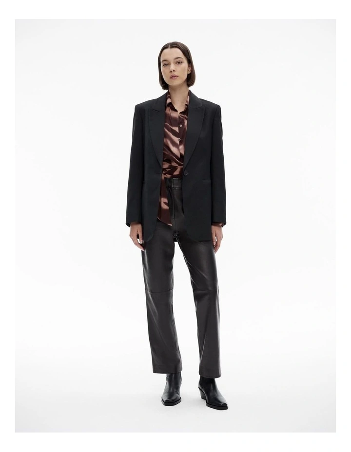 Radiant Print Wrap Shirt in Amaretto