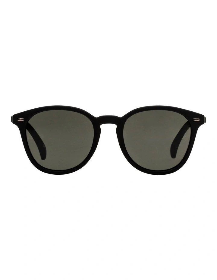 Bandwagon Black Round Sunglasses