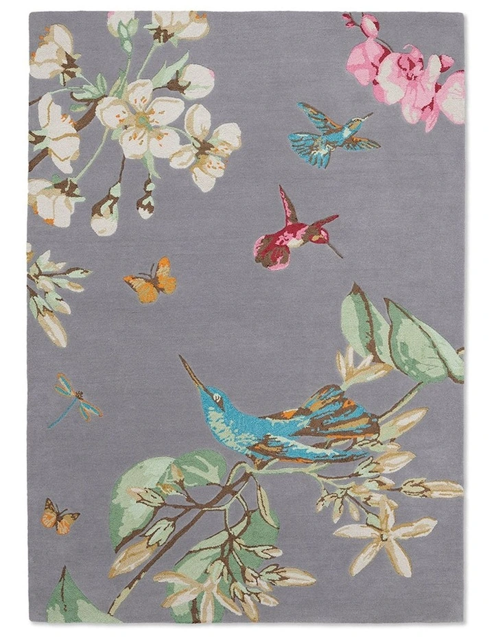 Hummingbird Rug 037804 in Grey