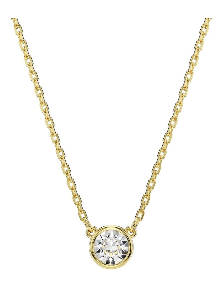 Imber Pendant Round Cut Gold-Tone Plated in White