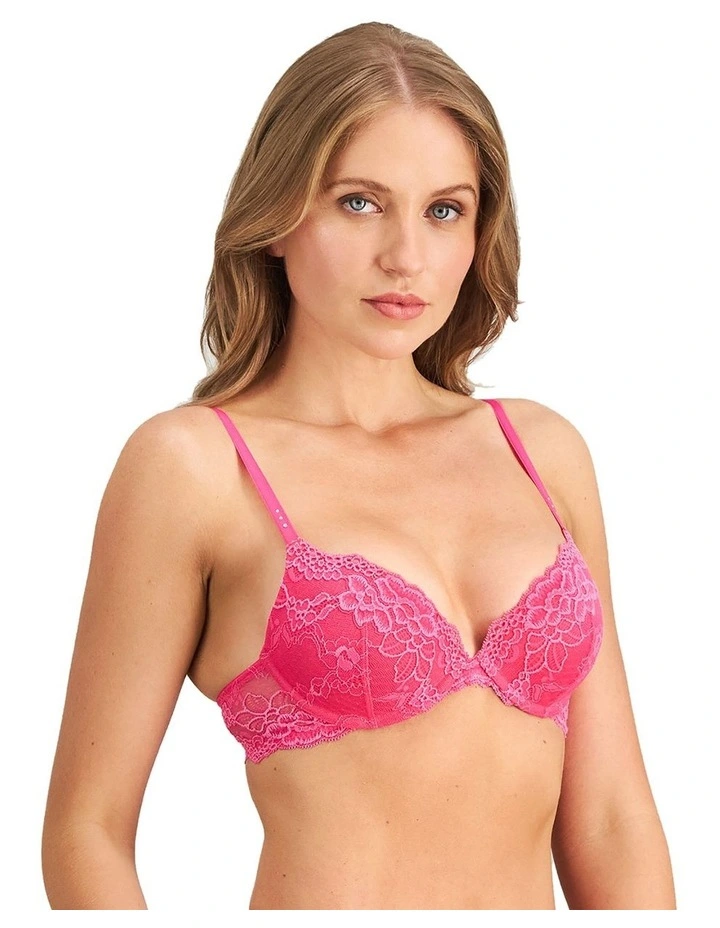 My Fit Lace Push Up Bra in Pink