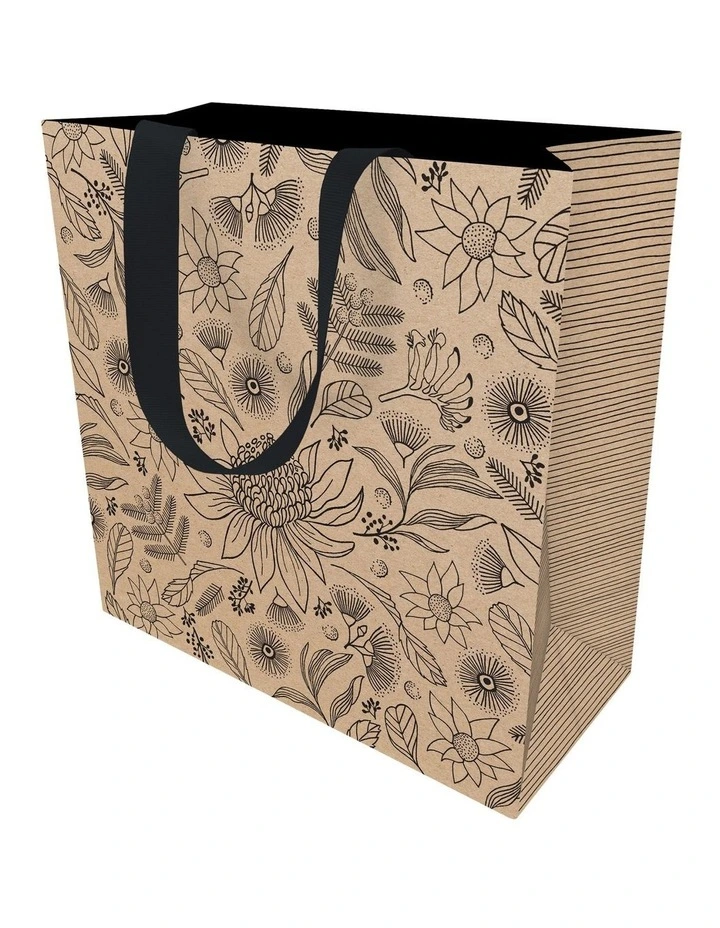 Gift Bag Large Australian Botanics On Kraft Design