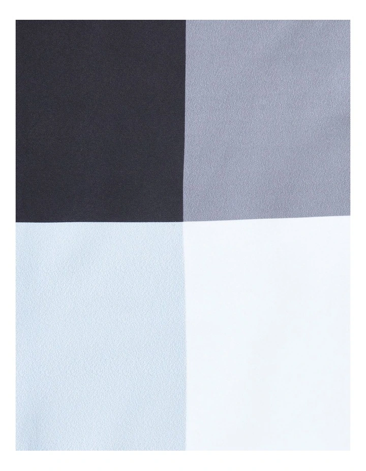 Pocket Square Multi Check in Black