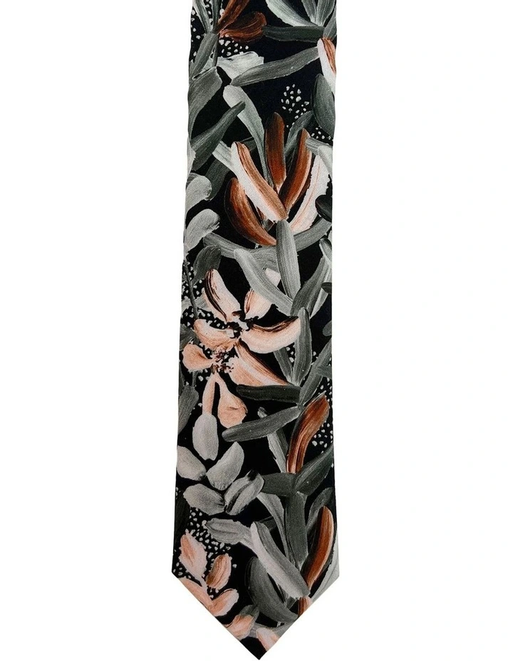 Protea Cotton Tie in Green