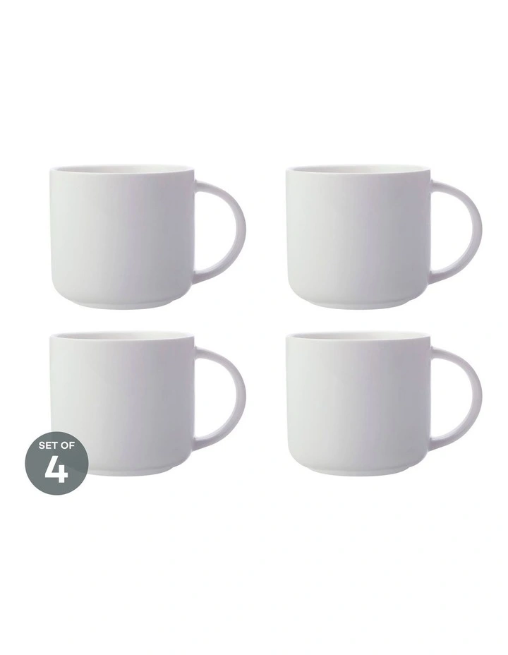 White Basics Mug 440ML White Set of 4