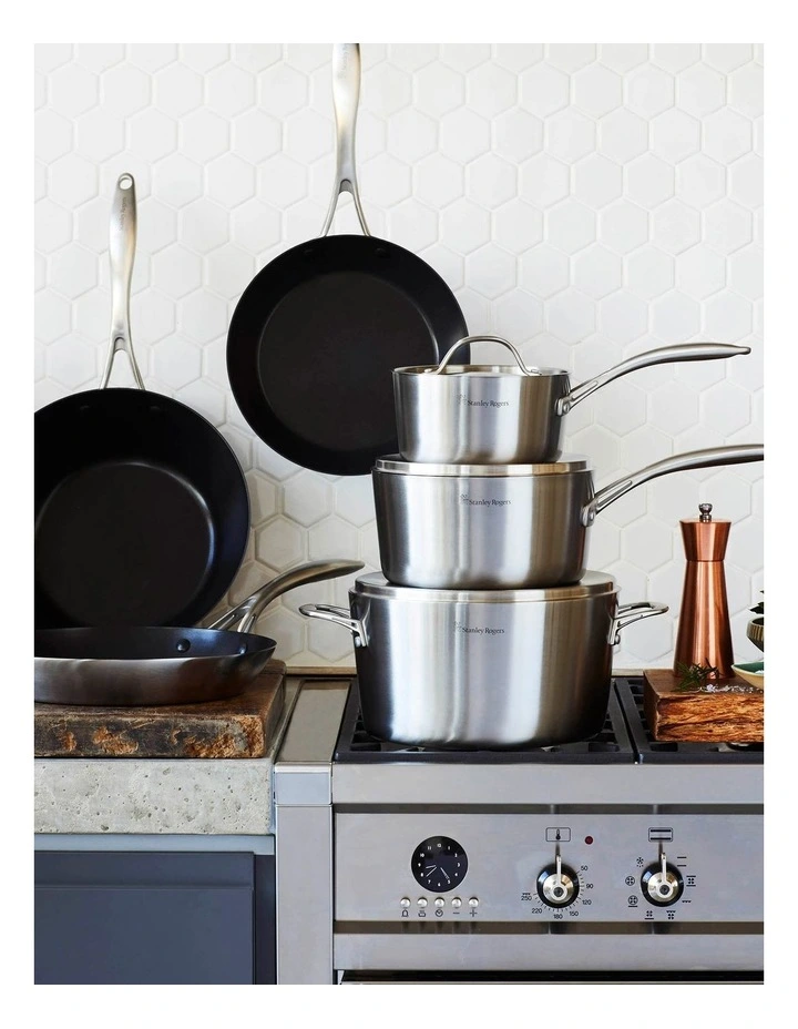Conical Tri-Ply Non-stick Frypan 24cm in Stainless Steel