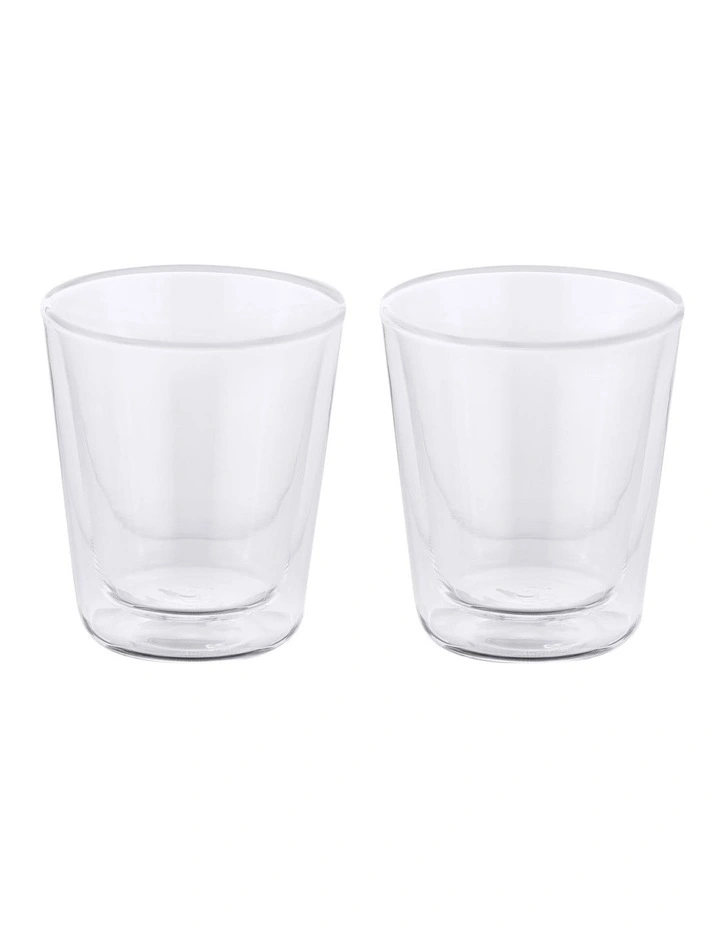 Blend Double Wall Conical Cup Gift Boxed Set of 2 200ml in Clear