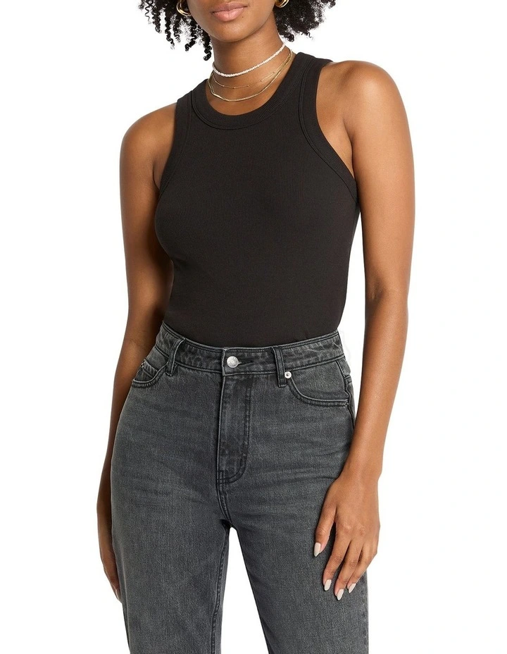 Staple Racer Tank in Black