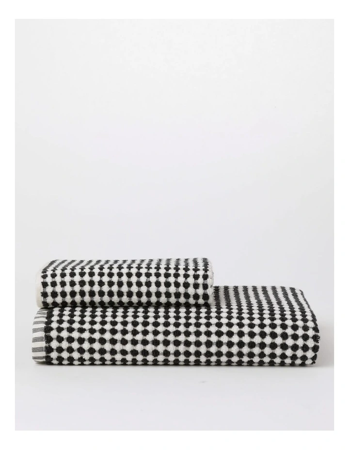 Bamboo Textured Towel Range in Black