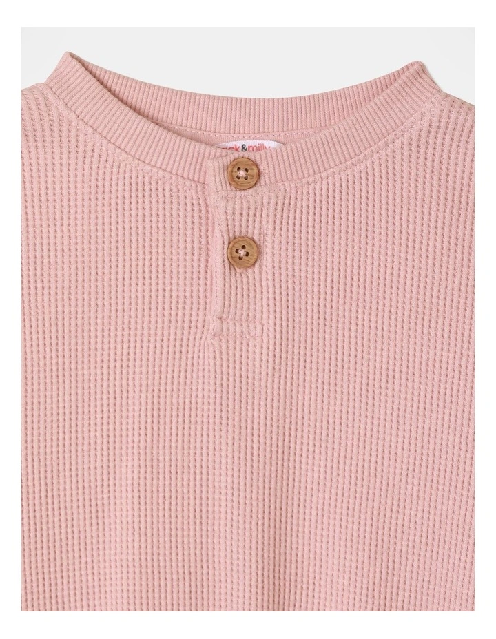 Quinn Henley T-Shirt in Pink