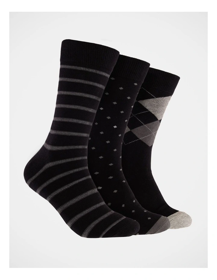 3 Pack Classic Socks in Assorted