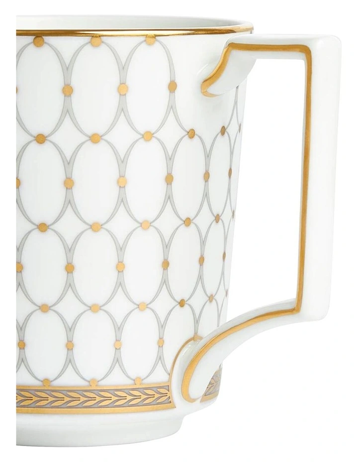 Renaissance Grey Mug in White/Gold