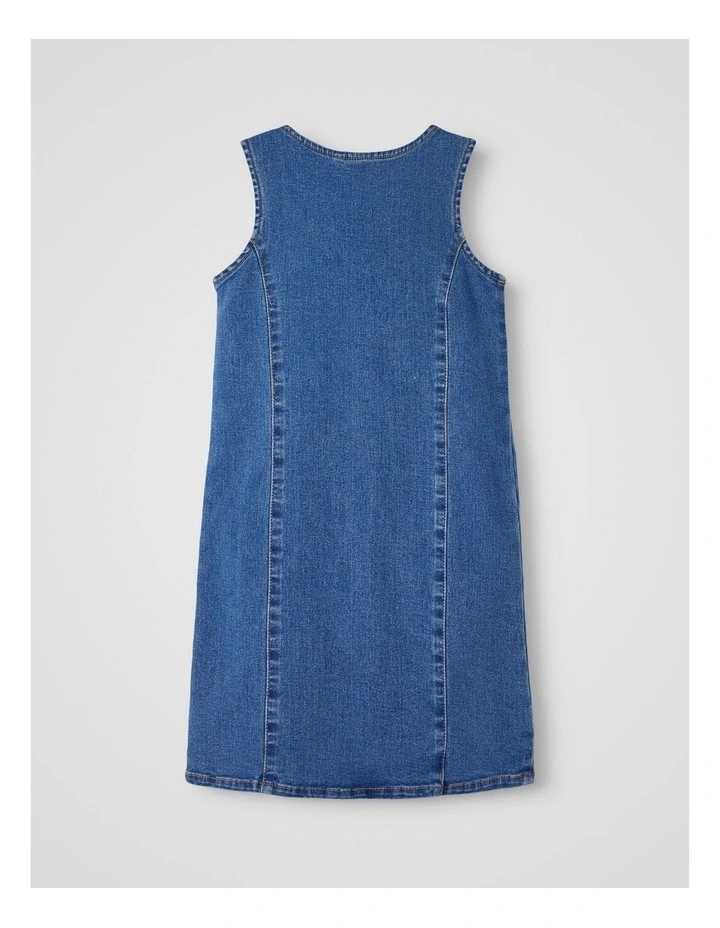 Tonja Dress in Medium Blue Denim