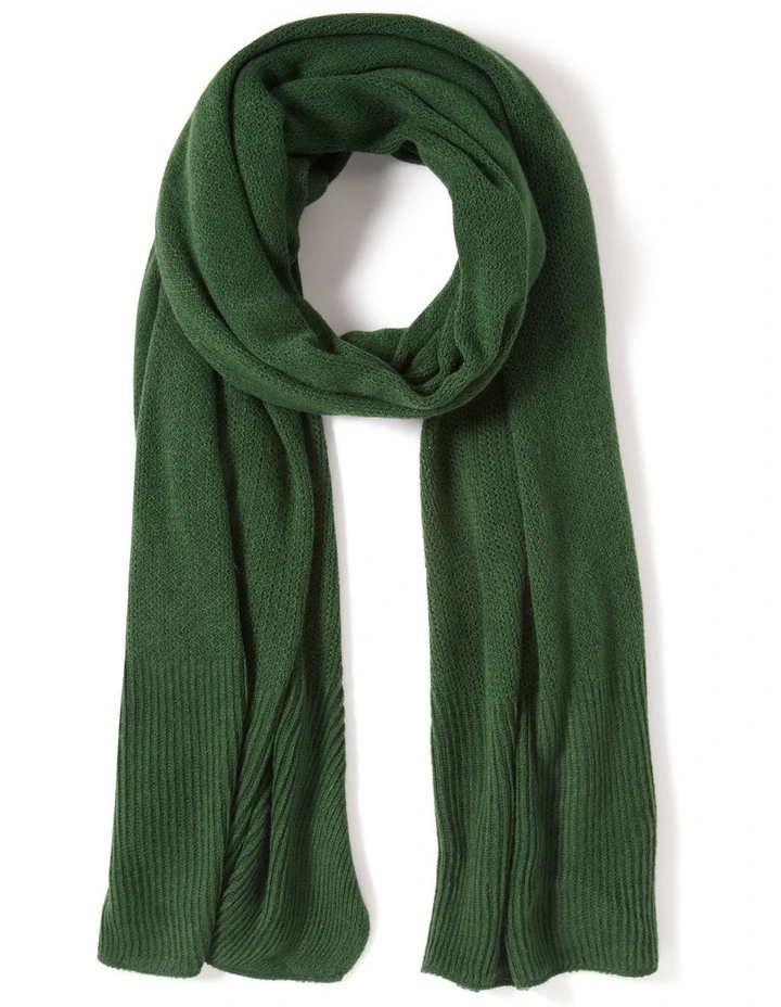 Opal Knit Scarf in Green
