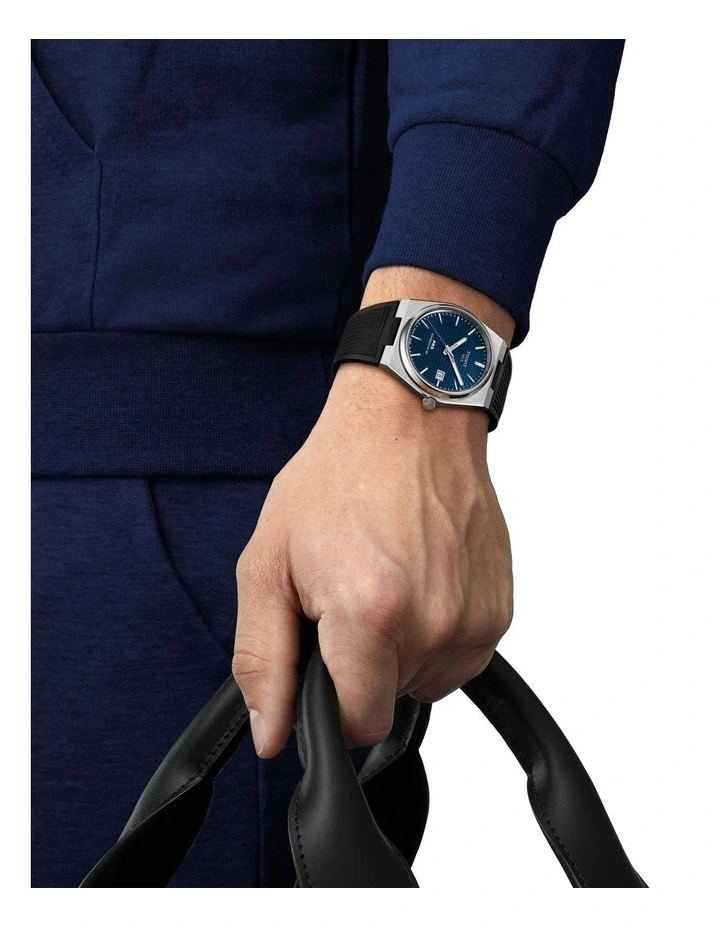 PRX Powermatic 80 T1374071704100 Watch in Blue/Black Rubber