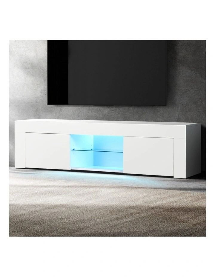 LED Entertainment Unit 130cm in White