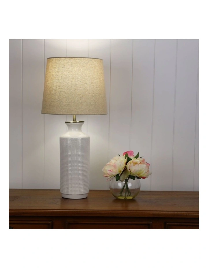 Matlock Ceramic Table Lamp Ivory