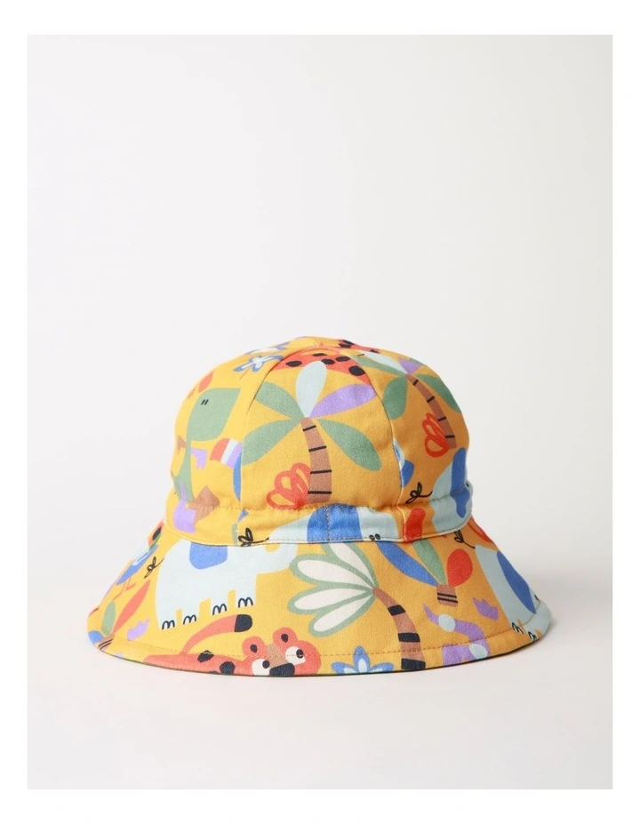 Reversible Jungle Sun Hat In Green