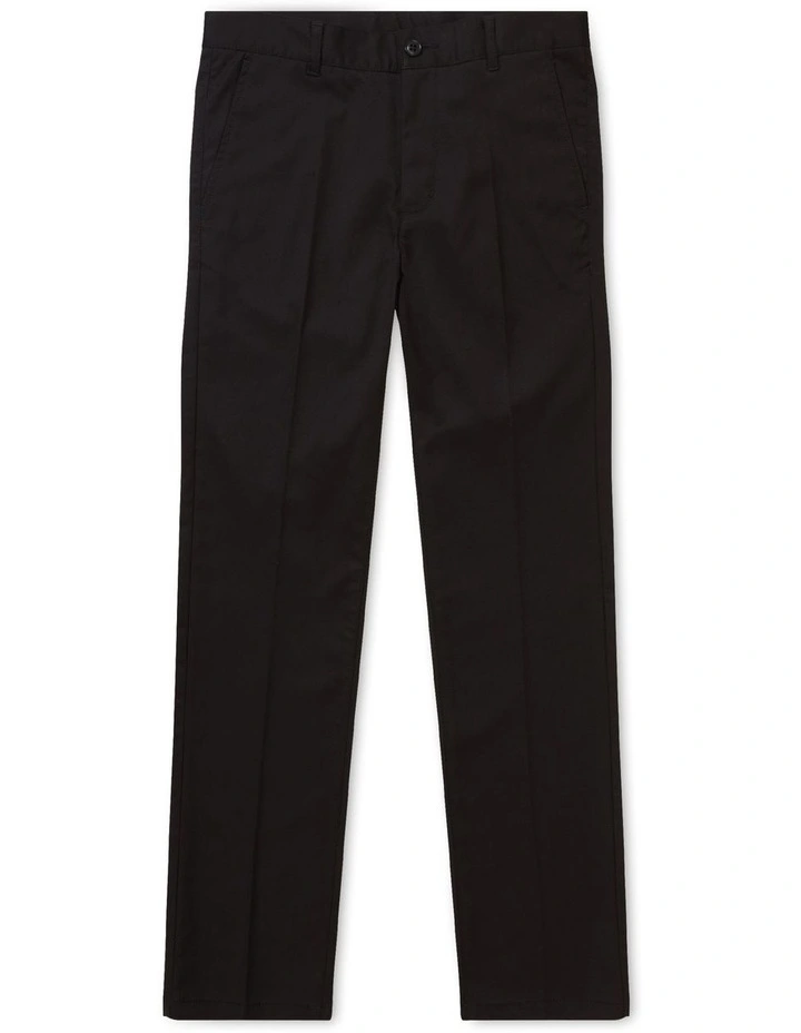 Youth Fit Plain Stretch Twill Suit Pant Black