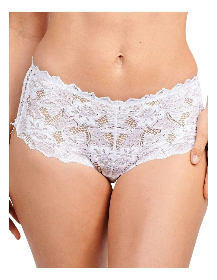 Arum Mid-Rise Lace Brief in White