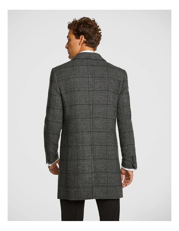 Prague Check Duster Coat in Black