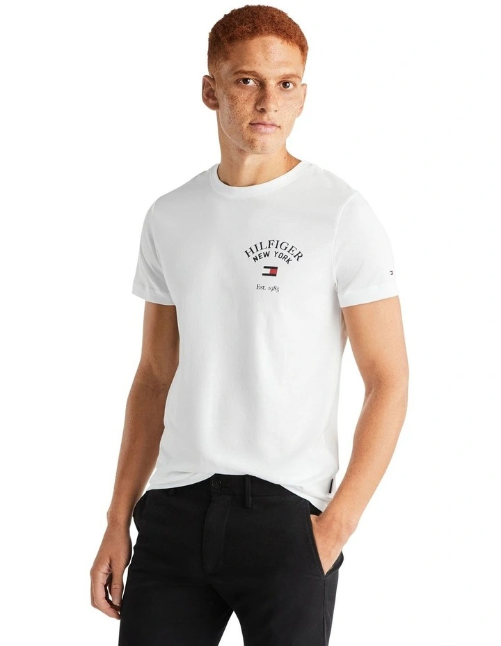 Arch Varsity Logo Tee in White