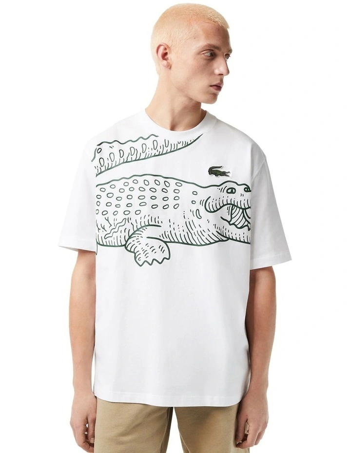Big Croc Loose Fit T-shirt in White